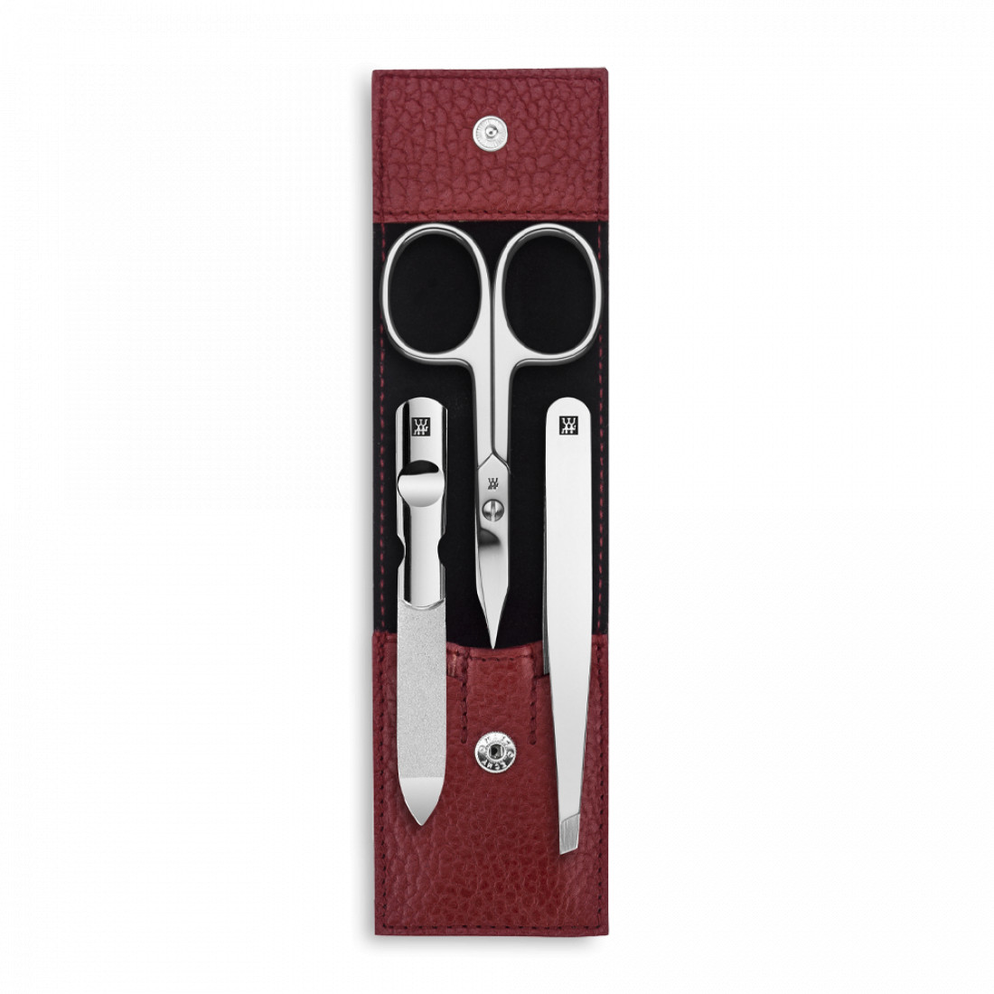 Набор маникюрный в кожаном футляре, цвет красный, 3 предмета, Classic Inox, ZWILLING J.A. HENCKELS, Германия