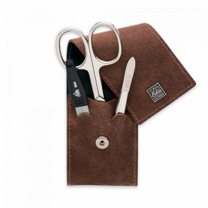 Набор маникюрный в кожаном футляре, 3 предмета, ERBE, Германия, Мужской маникюрный набор