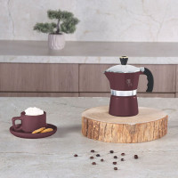 Кофеварка гейзерная, 150 мл на 3 чашки, пластик, матовый бордо, серия Leonardo, BERLINGER HAUS, Венгрия_00820860058851147768.jpg