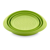 Дуршлаг складной, 23 см, силикон, зеленый, LEKUE, Испания