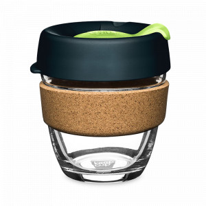 Кружка дорожная Brew Cork S, закаленное стекло, пластик, 227 мл, серия Deep, KEEPCUP, Австралия, KEEPCUP (Австралия)