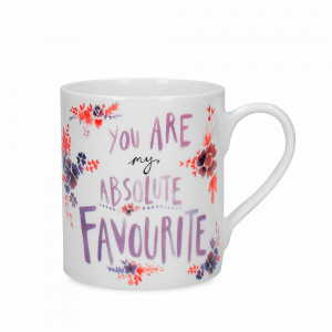 Кружка Absolute Favourite, 330 мл, костяной фарфор, декор, серия Can Mug, KITCHEN CRAFT, Великобритания, Кружки с ручкой