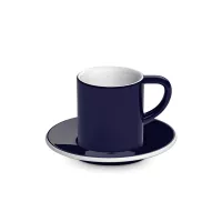 Пара кофейная, 80 мл, фарфор, темно-синий, серия Bond, LOVERAMICS, Гонконг, 