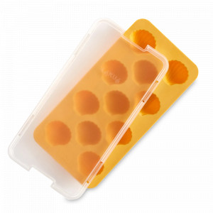 Форма для льда «Ракушки», 23 х 11.8 см, каучук, полипропилен, желтый, серия Ice, LEKUE, Испания, Ice LEKUE