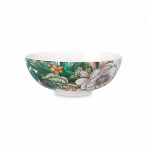 Салатник , 16 см, фарфор, декор, серия Тропические цветы, MAXWELL WILLIAMS, Австралия, Салатники фарфоровые белые