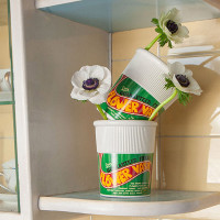 Ваза для цветов Noodle Pot, 12.5 см, керамика, белый, декор, серия Corner Shop, DOIY, Испания_00822820053430885078.jpg
