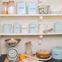 Банка для хранения, 17 х 11 см, нержавеющая сталь, голубой, серия Living Nostalgia, KITCHEN CRAFT, Великобритания_00806140051394216867.jpg