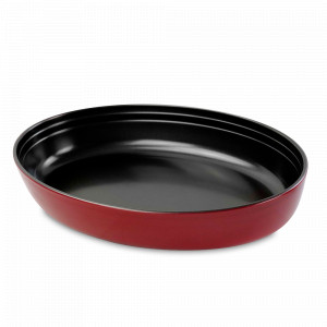 Форма для запекания овальная BOR Oval red, 35 х 24 х 6 см, 3 л, борсиликатное стекло, красный,  VITRINOR, Испания, Форма для запекания рыбы