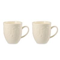 Набор кружек, 2 предмета, 500 мл, керамика, кремовый, серия Birds of Paradise, LIBERTY JONES, Россия