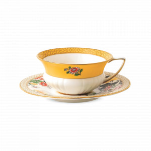 Пара чайная Первоцвет, 140 мл, костяной фарфор, декор, серия Wonderlust, WEDGWOOD, Великобритания, WEDGWOOD (Великобритания)