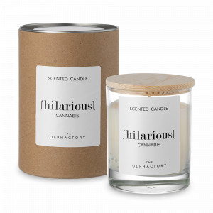 Свеча ароматическая «Hilarious, Cannabis», 40 часов горения, воск, стекло, серия The Olphactory, AMBIENTAIR, Испания, Ароматические диффузоры с палочками