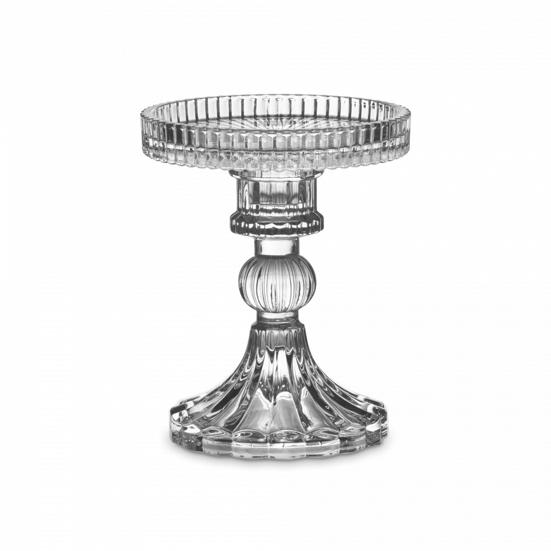 Подсвечник со съемной чашей Ле Классик, 12 см, стекло, серия Art Deco, DECOR DE TABLE, Россия