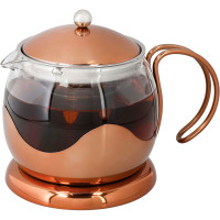 Чайник заварочный с фильтром, 1.2 л, нержавеющая сталь, стекло, медный, серия La Cafetiere, KITCHEN CRAFT, Великобритания_00813080057115289506.jpg