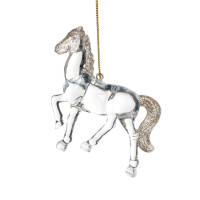 Украшение елочное - подвес Лошадь, 9 см, акрил, шампань, серия Horse, ANNA LAFARG, Китай_00820990065550779780.jpg