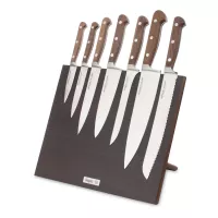 Набор кухонных ножей, 7 штук, на магнитной подставке ComposeEat, серия Classic Walnut, BERGER CUTLERY, Германия, 
