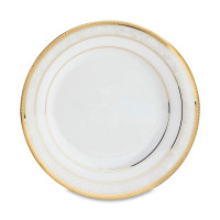 Тарелка закусочная, 21 см, костяной фарфор, белый, серия Хэмпшир, золотой кант, NORITAKE, Япония
