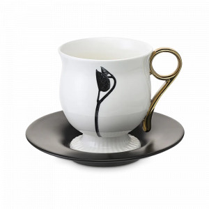 Пара чайная, 150 мл, фарфор, белый, декор, серия Herbariae, LIBERTY JONES, Россия, Чайные пары