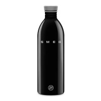 Бутылка для воды, нержавеющая сталь 18/8, 1000 мл, черный, серия 24Bottles, SMEG, Италия