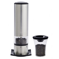 Мельница для перца электрическая 20 см, матовая сталь/акрил, серия Elis, PEUGEOT, Франция_00776260058238339662.jpg