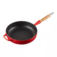 Сотейник , 28 см, чугун, дерево, красный, серия Cerise, LE CREUSET, Франция, 