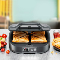 Сэндвичница , нержавеющая сталь, черный, ROMMELSBACHER, Германия_00811310044676818665.jpg