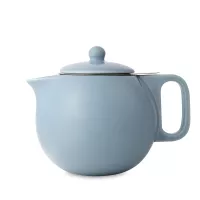 Чайник заварочный с ситечком, 1 л, фарфор, нержавеющая сталь, силикон, голубой, серия Jaimi, VIVA Scandinavia, Дания, 