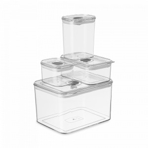 Набор из 4-х контейнеров для хранения герметичный с крышкой и клапаном Keep in, пластик SAN, силикон, SMART SOLUTIONS, Россия, SMART SOLUTIONS (Россия)