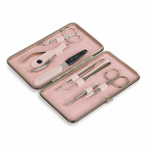 Набор маникюрный в футляре, 7 предметов, DEWAL, Германия, Домашний маникюрный набор