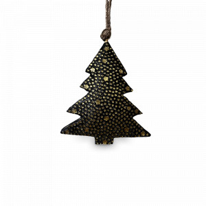 Украшение новогоднее Елочка подвес, 10 х 8 см, металл, черный, золотой, ROOMERS FURNITURE, Нидерланды, ROOMERS FURNITURE (Нидерланды)