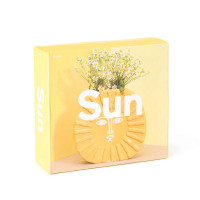 Ваза для цветов Sun, 18 см, керамика, желтый, DOIY, Испания_00821710053276937814.jpg