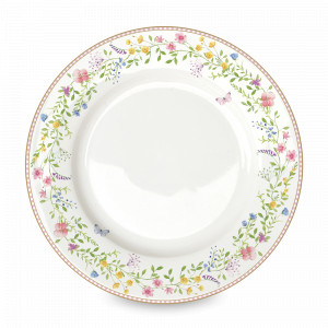 Тарелка обеденная, 26.5 см, фарфор, белый, декор, серия Happy Easter, EASY LIFE (R2S), Италия, Тарелки обеденные