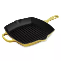 Чугунная сковорода-гриль с рифленым дном, 26 х 26 см, желтый, LE CREUSET, Франция, 
