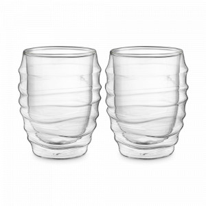 Набор из 2-х стаканов c двойными стенками, 350 мл, боросиликатное стекло, прозрачный, серия Serenity, LIBERTY JONES, Россия, Набор термостаканов