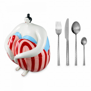 Набор столовых приборов 24 предмета, на 6 персон, нержавеющая сталь 18/10, серебристый, серия Passionnement, HERDMAR, Португалия, Подарочные столовые приборы