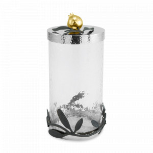 Банка для сыпучих продуктов «Гранат», 28 х 16 см, стекло, латунь, нержавеющая сталь, серия Pomegranate, MICHAEL ARAM, США, MICHAEL ARAM (США)