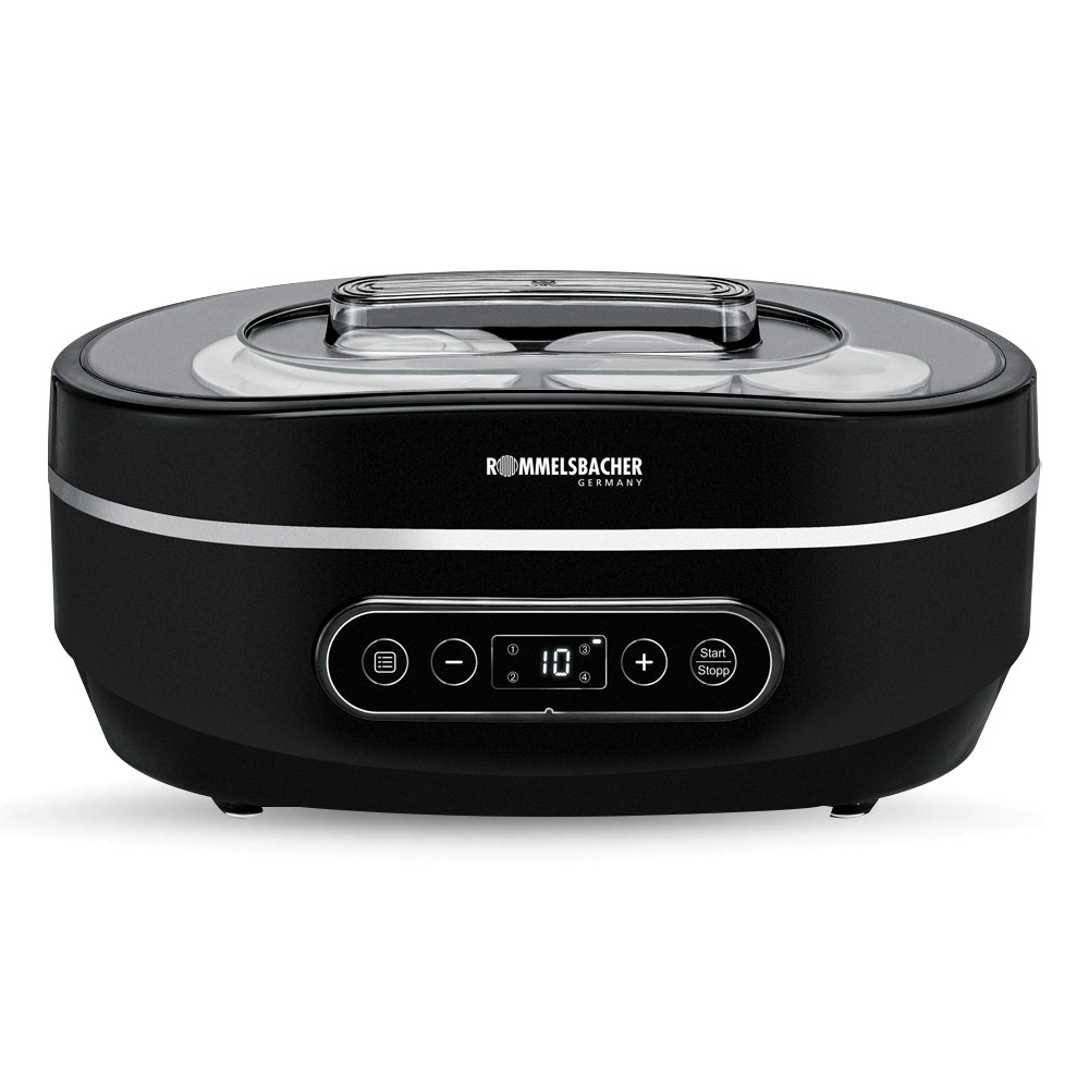 Йогуртница , 1 л, нержавеющая сталь, пластик ABS, черный, ROMMELSBACHER, Германия