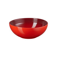 Чаша , 2,2 л, 24 см, керамика, красный, серия Cerise, LE CREUSET, Франция