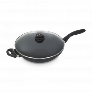 Вок с алмазным покрытием, с крышкой, 32 см, сплав алюминия, черный, серия XD Classic+ Induction, SWISS DIAMOND, Швейцария, SWISS DIAMOND (Швейцария)