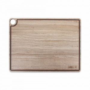 Доска разделочная c желобом, 42 х 31см, травертин капучино, композитный материал, серия ProFashion, ComposeEat, Россия, Разделочные доски
