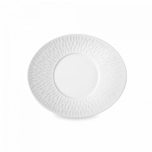 Блюдце для чашки 400 мл BLANC, 20 х 17 см, фарфор, белый, серия Boreal, GUY DEGRENNE, Франция, GUY DEGRENNE (Франция)