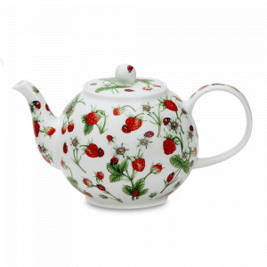 Чайник заварочный «Земляника», объем: 1,2 л, материал: костяной фарфор, декор, серия Teapots, DUNOON, Великобритания, Наборы кружек из фарфора