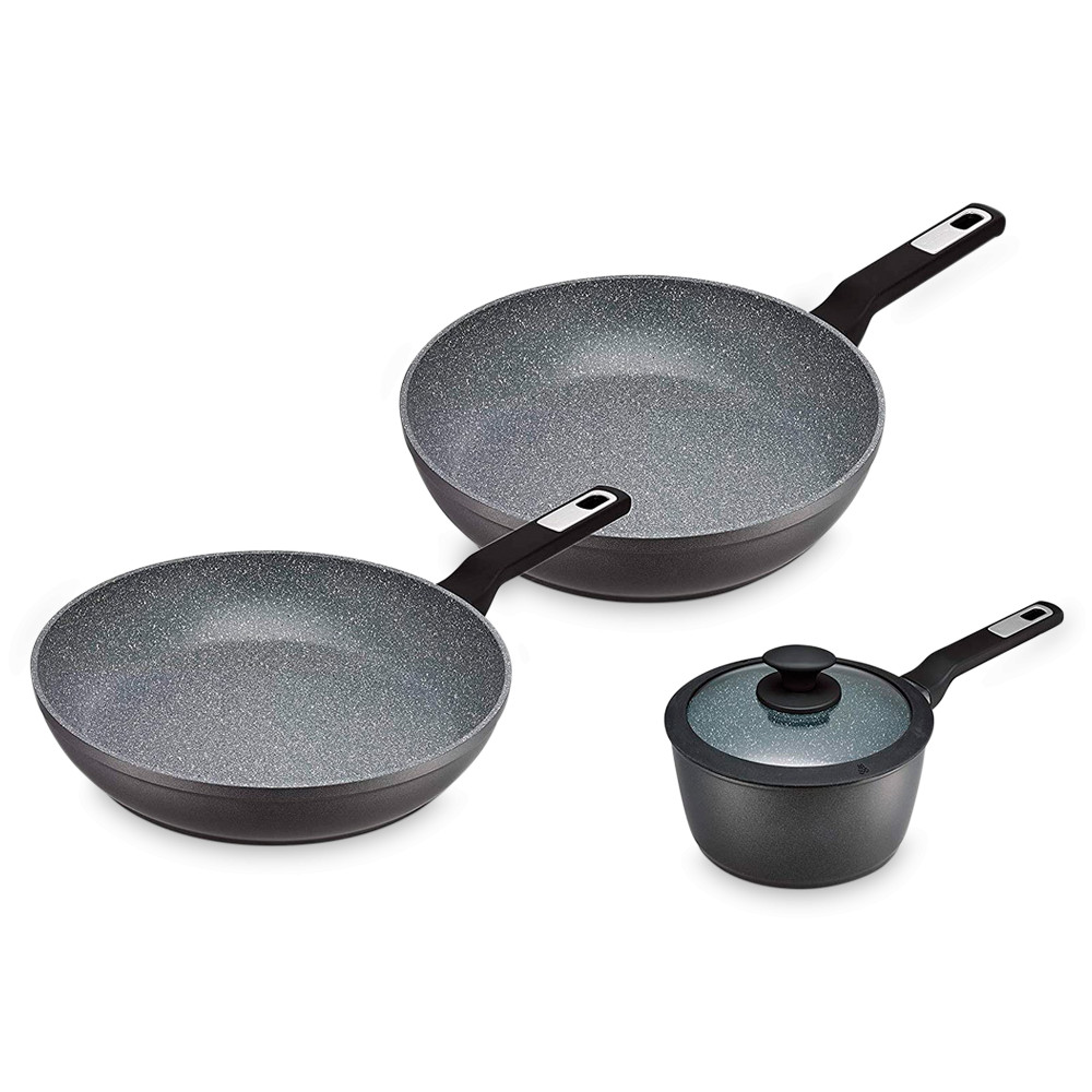 Набор посуды Galaxy, 3 предмета, алюминий, серый, BRABANTIA, Бельгия