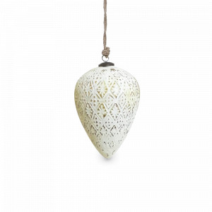 Украшение новогоднее подвес, 21 см, стекло, белый, ROOMERS FURNITURE, Нидерланды, ROOMERS FURNITURE (Нидерланды)