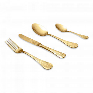 Набор столовых приборов 24 предмета, на 6 персон, сталь, серия Santamarta Gold, HERDMAR, Португалия, HERDMAR (Португалия)