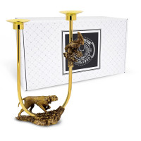 Подсвечник на 2 свечи «Пойнтер», 20 см, латунь, золотистый, серия Охотничий домик, Кольчугинский Мельхиор, Россия_00819040037399273101.jpg