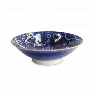 Салатник Carp, 25.2 см, 1.6 л, фарфор, белый, декор, серия Japonism, TOKYO DESIGN, Нидерланды, Салатники