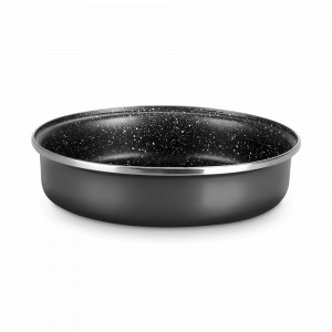 Кастрюля низкая без ручки, 26 см, 2.5 л, сталь, стеклоэмаль, черный, серия Click &amp; Space, VITRINOR, Испания, Посуда антипригарная