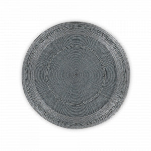 Салфетка подстановочная круглая, 36 см, бисер, серый, серия Bijou, ANNA LAFARG, Китай, Салфетки подстановочные ANNA LAFARG