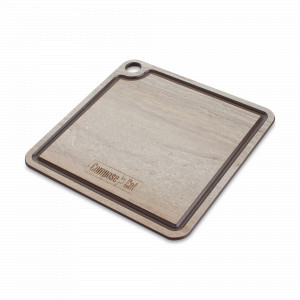 Доска для сервировки c желобом 18х18 см, травертин капучино, серия ProFashion, ComposeEat, Россия, Сервировочные доски