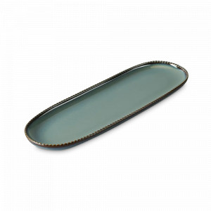 Блюдо овальное, 30 х 9.6 см, фарфор, темно-серое, серия Kitchen Spirit, TKANO, Россия, Kitchen Spirit TKANO